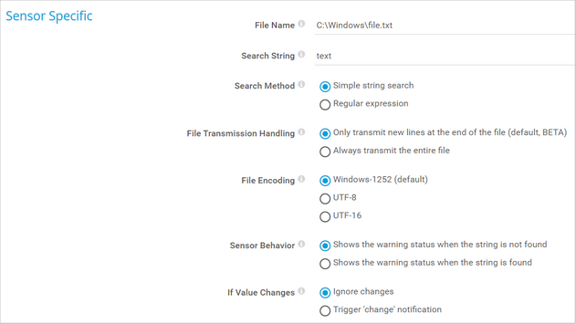 Sensor Specific