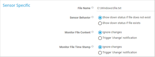 Sensor Specific