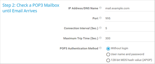 Step 2: Check an IMAP Mailbox until Email Arrives